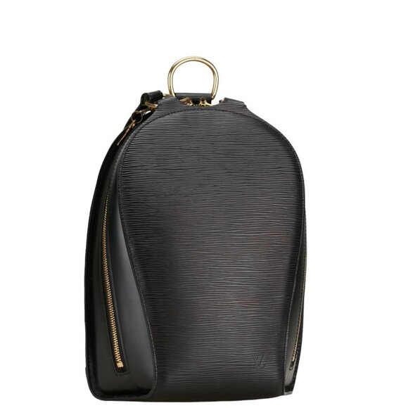LOUIS VUITTON Black Leather Backpack - Picture 2 of 13